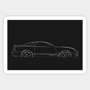 Pontiac Trans Am WS6 - profile stencil, white Magnet